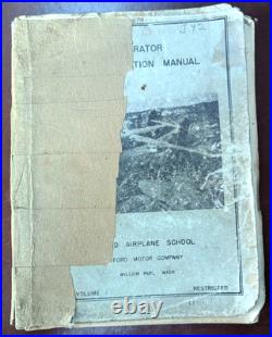 WWII B-24 Liberator Familiarization Manual Vol 1 Ford Airplane School