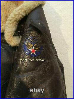 WWII B3 Jacket US Army Air Forces Sheepskin Horsehide