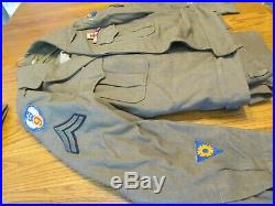 WWII Corporal wool jacket dress pilot uniform US Army 9th Air force Corp USAF