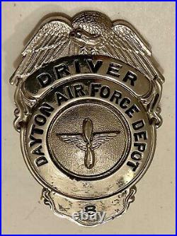 WWII Driver US Army Air Force Base Dayton Ohio Screw Back SB Badge