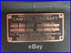 WWII Era Folmer Graflex US Army Air Force Aircraft Type K-25 Camera with Case