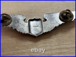 WWII Era US Army Air Corps Force Service Pilot Wings 3 STERLING Clutch Back