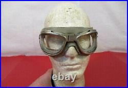 WWII Era US Army Air Force AN6530 Goggles Set withStrap Original Very NICE #1