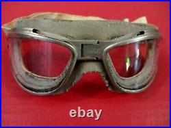 WWII Era US Army Air Force AN6530 Goggles Set withStrap Original Very NICE #1