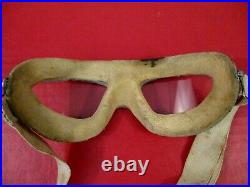 WWII Era US Army Air Force AN6530 Goggles Set withStrap Original Very NICE #1