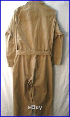 WWII Era USAAF Army Air Force Type AN-S-31 Summer Flying Suit Tan Cotton Sz 38