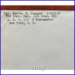 WWII Harvey H Stamper Army Air Forces Letter Archive 466th Bomb Group
