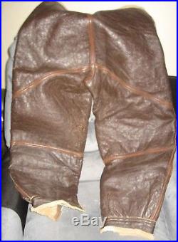 WWII Leather Bomber Flight Pants Aero-US Army Air Force Type A-5 Size 42S