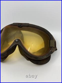 WWII M-1944 US Army Air Forces American Optical Co Sun Wind Dust Aviator Goggles