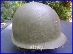 WWII M1 Helmet Schlueter RS/SB 465A AAF Army Air Forces Post war MSA Liner Named