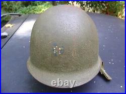 WWII M1 Helmet Schlueter RS/SB 465A AAF Army Air Forces Post war MSA Liner Named