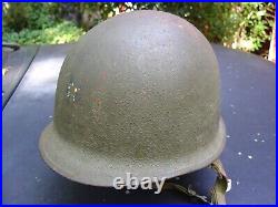 WWII M1 Helmet Schlueter RS/SB 465A AAF Army Air Forces Post war MSA Liner Named