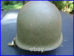 WWII M1 Helmet Schlueter RS/SB 465A AAF Army Air Forces Post war MSA Liner Named