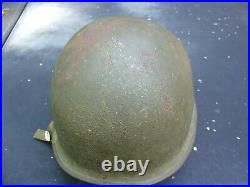 WWII M1 Helmet Schlueter RS/SB 465A AAF Army Air Forces Post war MSA Liner Named