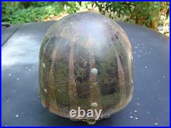 WWII M1 Helmet Schlueter RS/SB 465A AAF Army Air Forces Post war MSA Liner Named