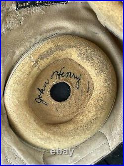 WWII Named Commander Air Force US Army A-11 Leather Selby Shoe Pilot Helmet Lg