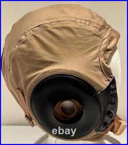WWII Original US Army Air Forces Pilot Helmet Type AN-H-15 Large Bates Shoe Co