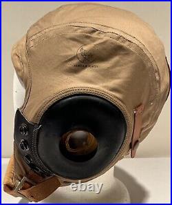 WWII Original US Army Air Forces Pilot Helmet Type AN-H-15 Large Bates Shoe Co