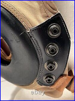 WWII Original US Army Air Forces Pilot Helmet Type AN-H-15 Large Bates Shoe Co