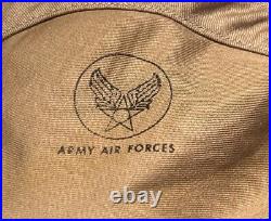 WWII Original US Army Air Forces Pilot Helmet Type AN-H-15 Large Bates Shoe Co