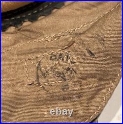 WWII Original US Army Air Forces Pilot Helmet Type AN-H-15 Large Bates Shoe Co