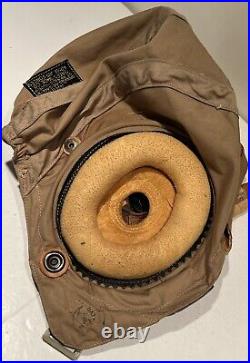 WWII Original US Army Air Forces Pilot Helmet Type AN-H-15 Large Bates Shoe Co