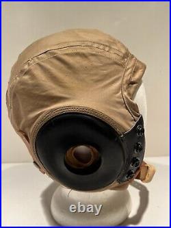 WWII Original US Army Air Forces Pilot Helmet Type AN-H-15 Large Bates Shoe Co