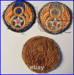 WWII U. S. ARMY AIR CORPS 8th AIR FORCE SHOULDER PATCH BULLION ENGLAND WORLD WAR
