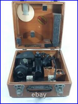 WWII U. S. Air Force Army Property A-10 A ANSCO Sextant with Wood Case
