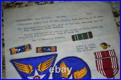 WWII U. S. Army Air Corps Named Air Medal Group B-17 12th Air Force 32nd 301st BG