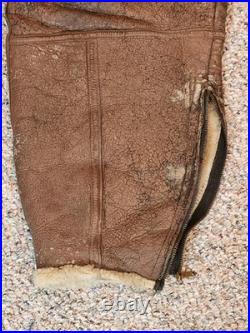 WWII U. S. Army Air Forces A-3 Shearling Flight Pants I. Spiewak & Sons Size