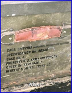WWII U. S. Army Air Forces Equipment Shipping Trunk Spec No. 40340 Herkert