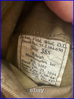 WWII U. S. Army Air Forces Named to PFC E. Vaux (Jacket. Flag. Musette Bag)