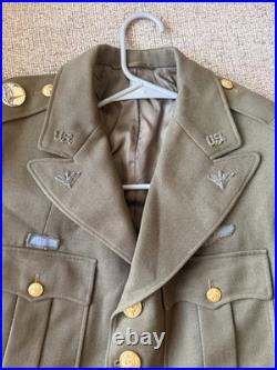 WWII U. S. Army Air Forces Officer Dress Uniform Jacket with Bullion Patch