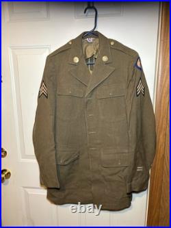 WWII U. S. Army Air Forces Sergeant Wool Service Coat 8th Air Force Patch, USAA