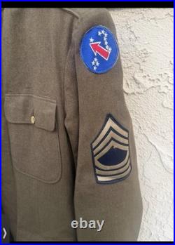 WWII U. S. Army Air Forces Sergeant Wool Service Coat 8th Air Force Patch, USAA
