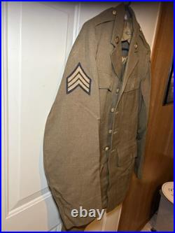 WWII U. S. Army Air Forces Sergeant Wool Service Coat 8th Air Force Patch, USAA