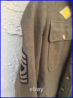 WWII U. S. Army Air Forces Sergeant Wool Service Coat 8th Air Force Patch, USAA