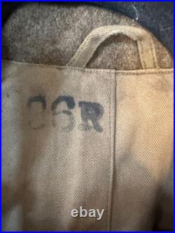 WWII U. S. Army Enlisted Mans Wool Overcoat 36R Olive Drab US Army Air Force