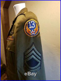 WWII US 13th Army Air Force Gunners Officers Uniform