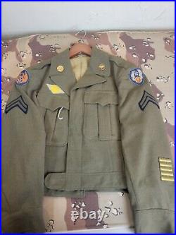 WWII US 8th/9th Army Air Force Ike Jacket Chin Stitched Patches