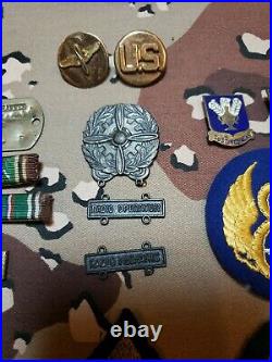 WWII US 8th Army Air Force Radioman Grouping with Theater Made Insignia