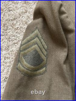WWII US 8th Army Air Forces Ike Jacket Uniform WW2 Sz 36R Wool Patches