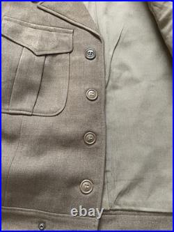 WWII US 8th Army Air Forces Ike Jacket Uniform WW2 Sz 36R Wool Patches