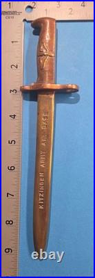 WWII US 9th Army Air Force Kitzingen Base Letter Opener Faye Waggoner