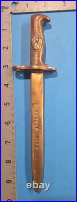 WWII US 9th Army Air Force Kitzingen Base Letter Opener Faye Waggoner