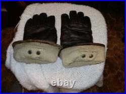 WWII US AAF Army Air Force F2 Electrically Heated Leather Flying Gloves #1