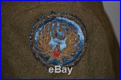 WWII US ARMY AIR CORPS 15th AIR FORCE IKE ITALIAN THEATER MADE BULLION PATCH