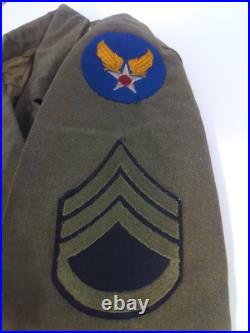 WWII US ARMY AIR CORPS FORCE WOOL UNIFORM STAFF SERGEANT Jacket 40R