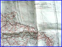 WWII US ARMY AIR FORCE SILK BAILOUT MAP ITALY Swiss Frontier Sicily
